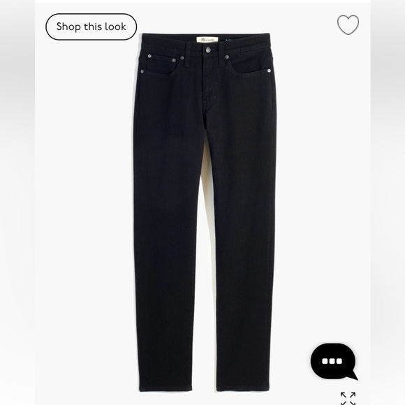 MENS MADEWELL BLACK SLIM LEG JEANS IN WASHED BLACK SZ w36xl34 - Picture 6 of 11